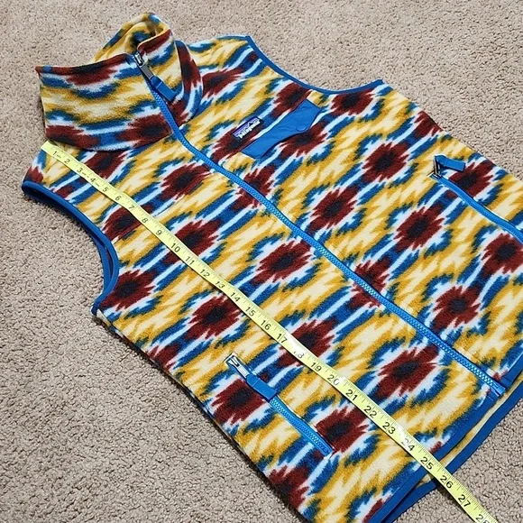 Patagonia Synchilla Aztec Fleece Vest Jacket Wild Desert Prarie Gold Women's M - Picture 9 of 11